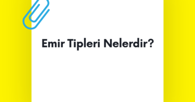 Emir Tipleri Nelerdir?